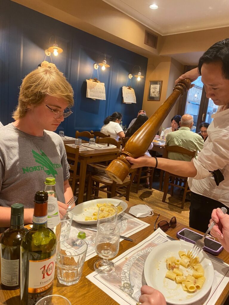 Amy's son in Italy