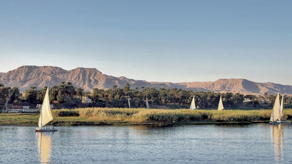 sailing boats on the Nile River