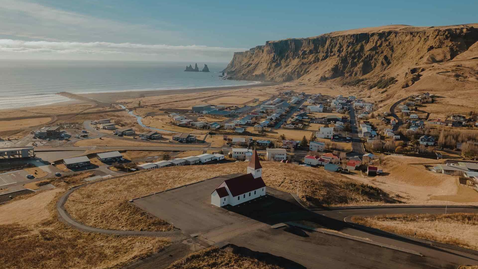 Vik town in Iceland