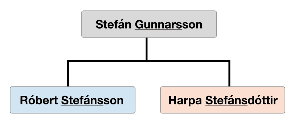 Image of Icelandic family tree