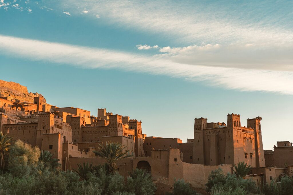 Traditional Atlas Mountain town in Morocco 
