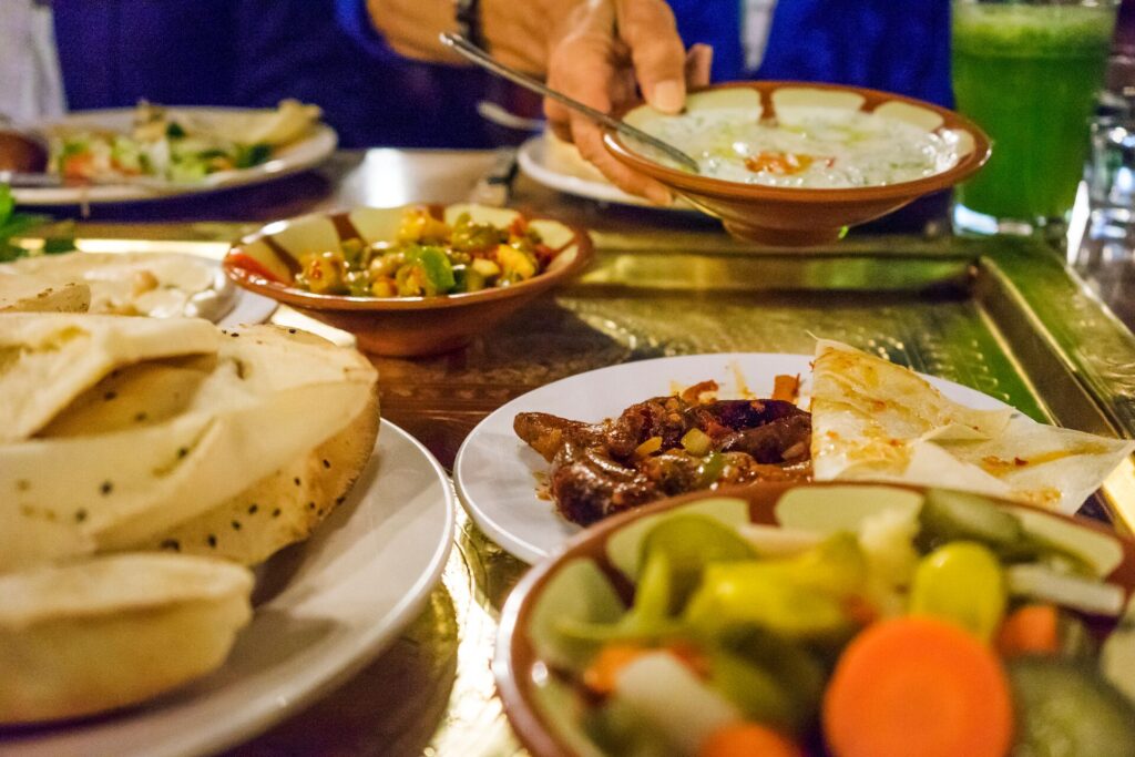 table of food