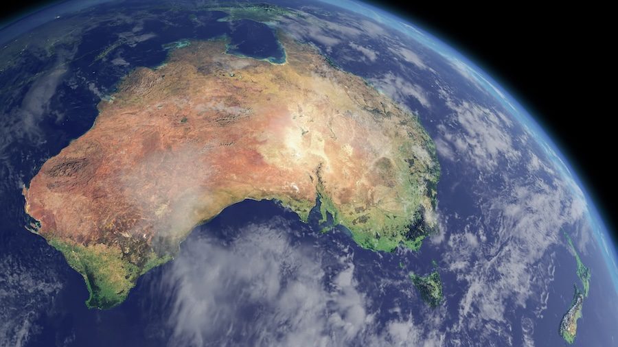 view of australia from space