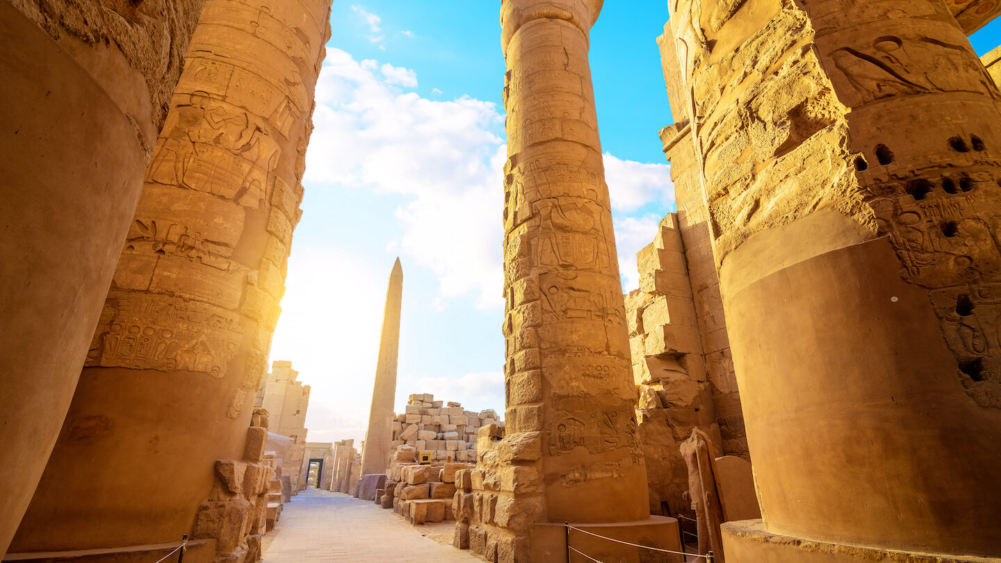 Ancient stone pillars in Egypt