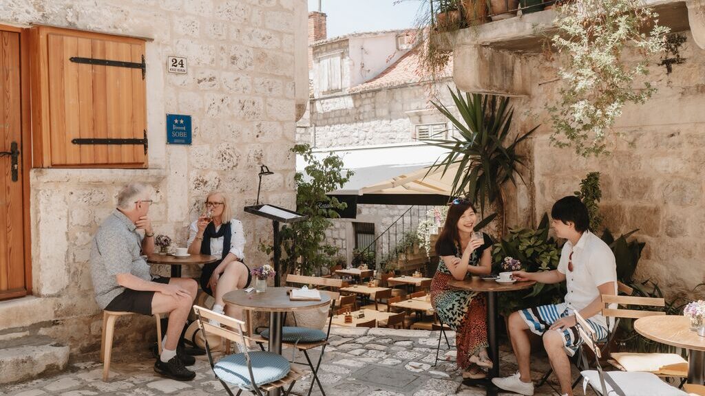 guests in a square in europe on balkan delight