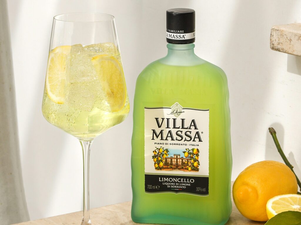 A bottle of Villa Massa limoncello from Sorrento