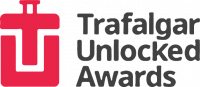 Logo of the Trafalgar tour unlocked awards featuring a stylized red anchor on a green background with white text. Logo of the Trafalgar tour unlocked awards featuring a stylized red anchor on a green background with white text.